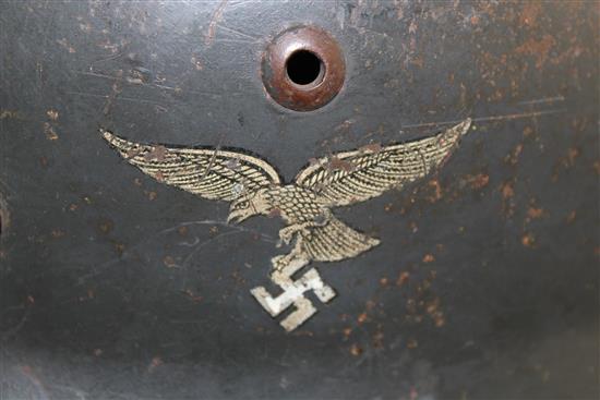 A German Third Reich M35 Luftwaffe helmet,